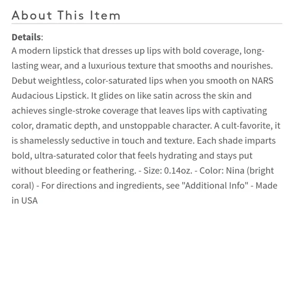 Nars lipstick - Picture 6 of 6